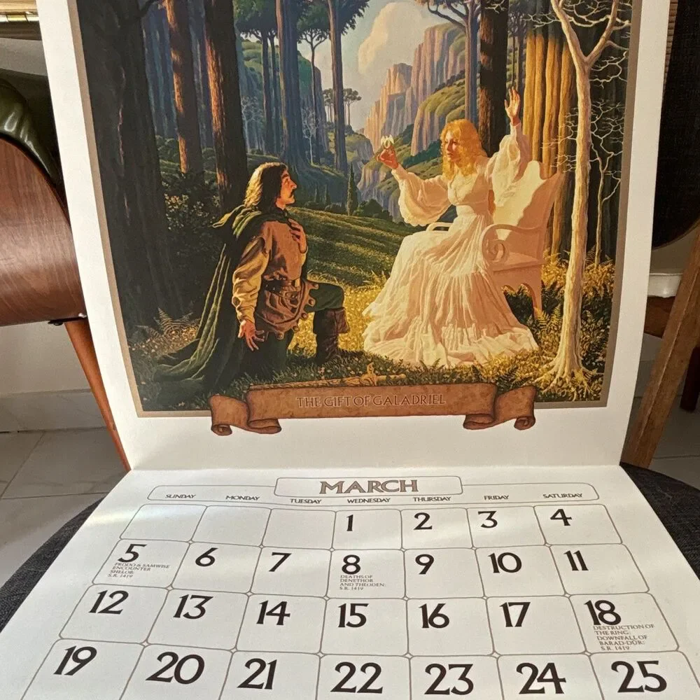 New J.R.R. Tolkien 1978 Calendar, Brothers Hildebrandt Illustrations & Envelope